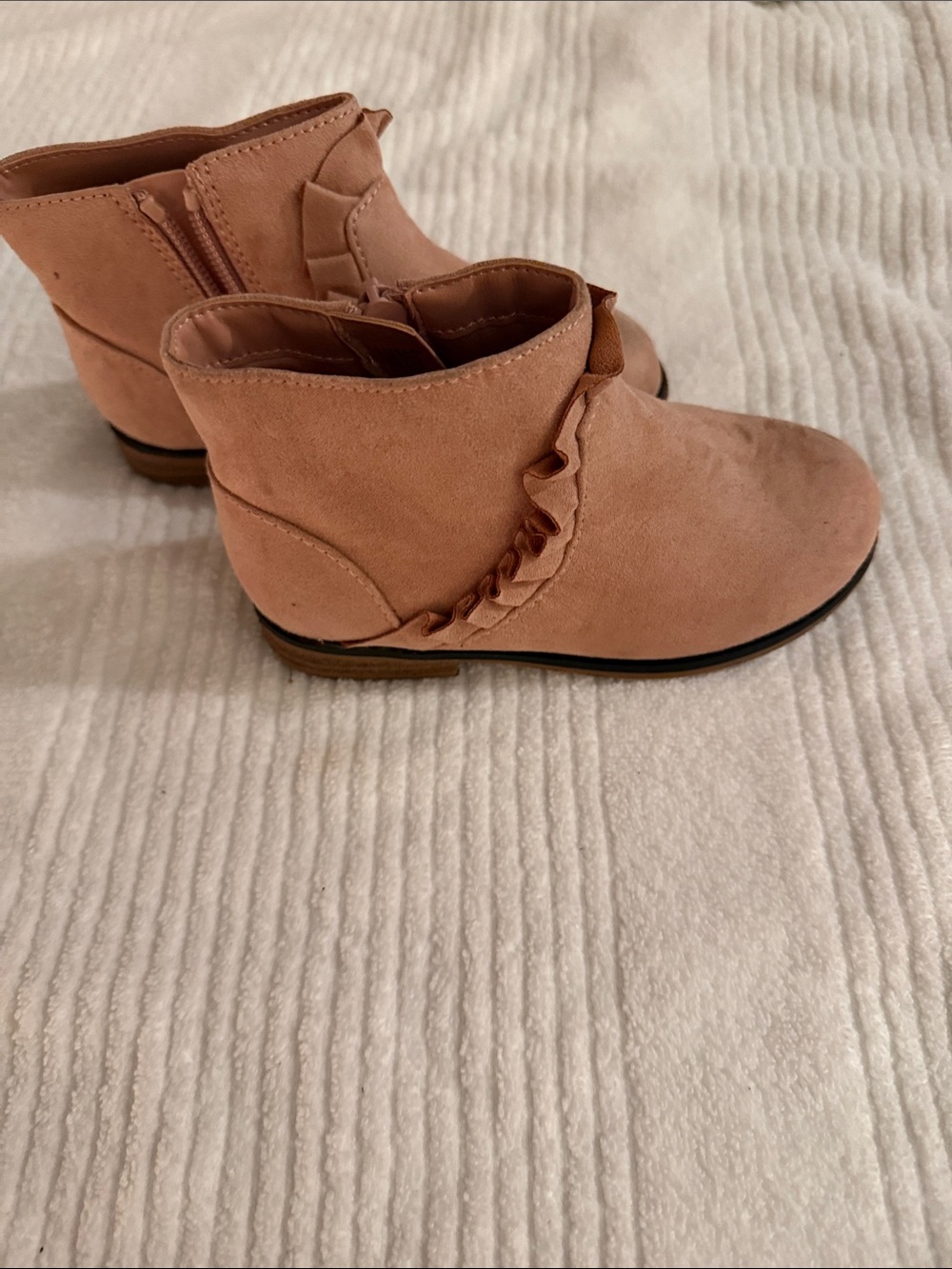 Cat & Jack Pink Ruffle Ankle Boots for Kids